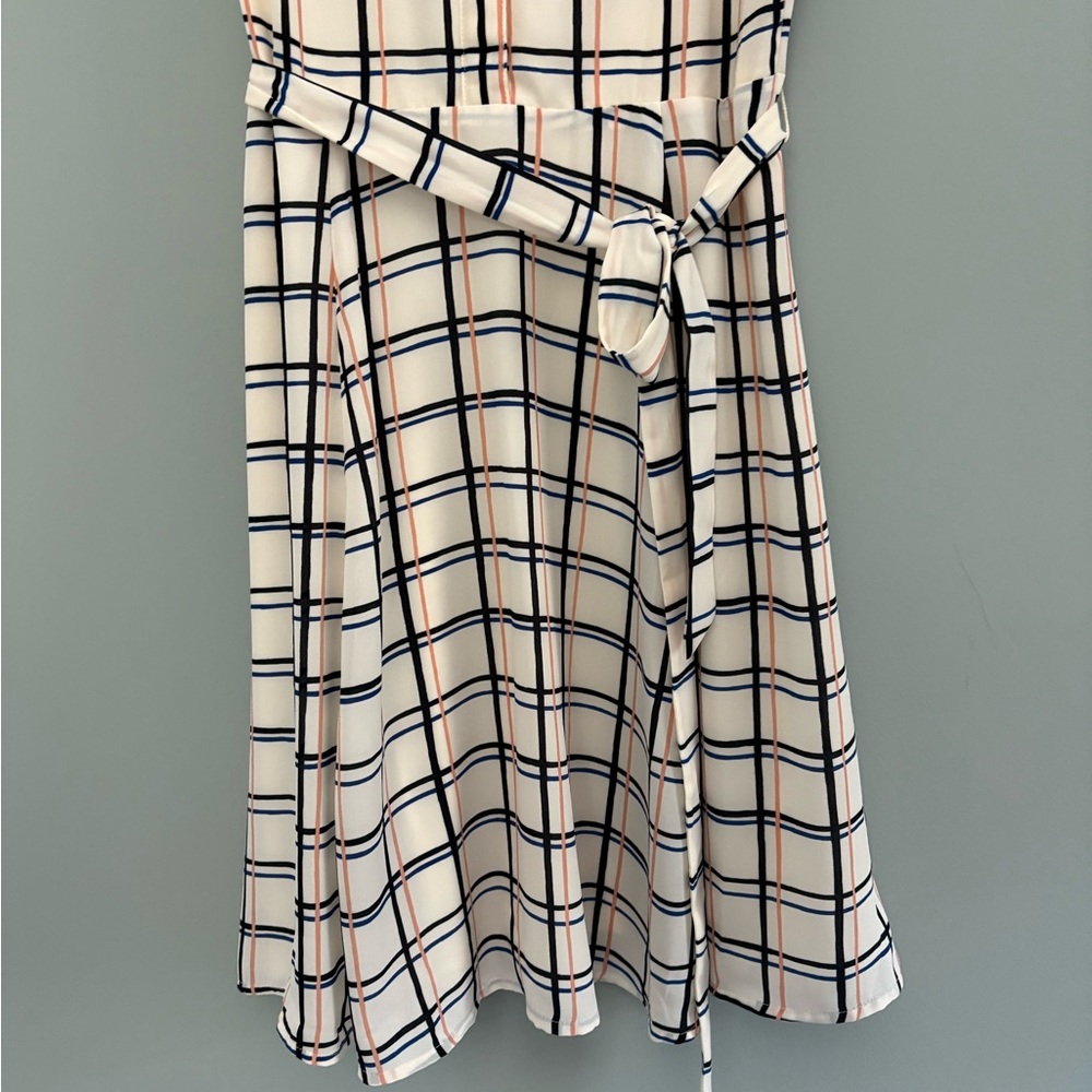 Banana Republic Plaid Sleeveless Belted Shirtdress 8P NWT - Picture 6 of 13